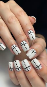 1. Classic Black and White Polka Dots