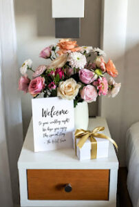 Welcome Note on Hotel Bed