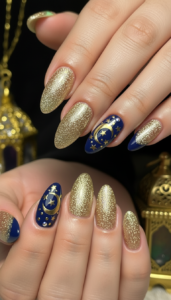 Moon and Star Nails
