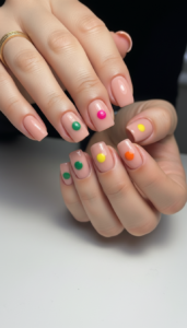 Minimal Single Dot Nails