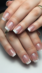 Glitter Polka Dot Nails