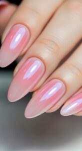 8. Soft Pink Chrome Nails