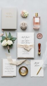 Flat Lay of Wedding Essentials