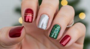 Simple Festive Nails