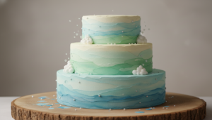 Water colour Ocean Cake