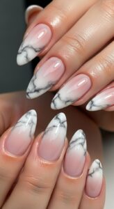 Marble and Ombré Nails