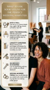 What to Ask Your Stylist for the Perfect Wedding Hairstyle