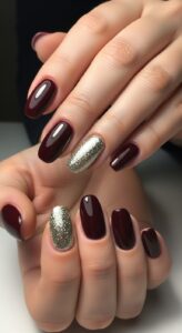 Glitter Accent Nails