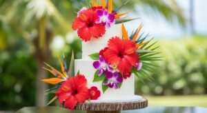 topical flower cake