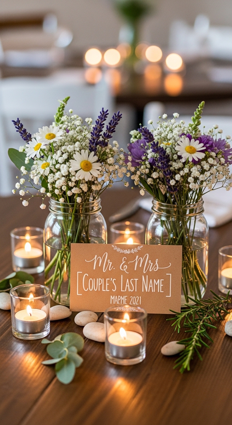 DIY Wedding Centerpiece Ideas Simple Couples