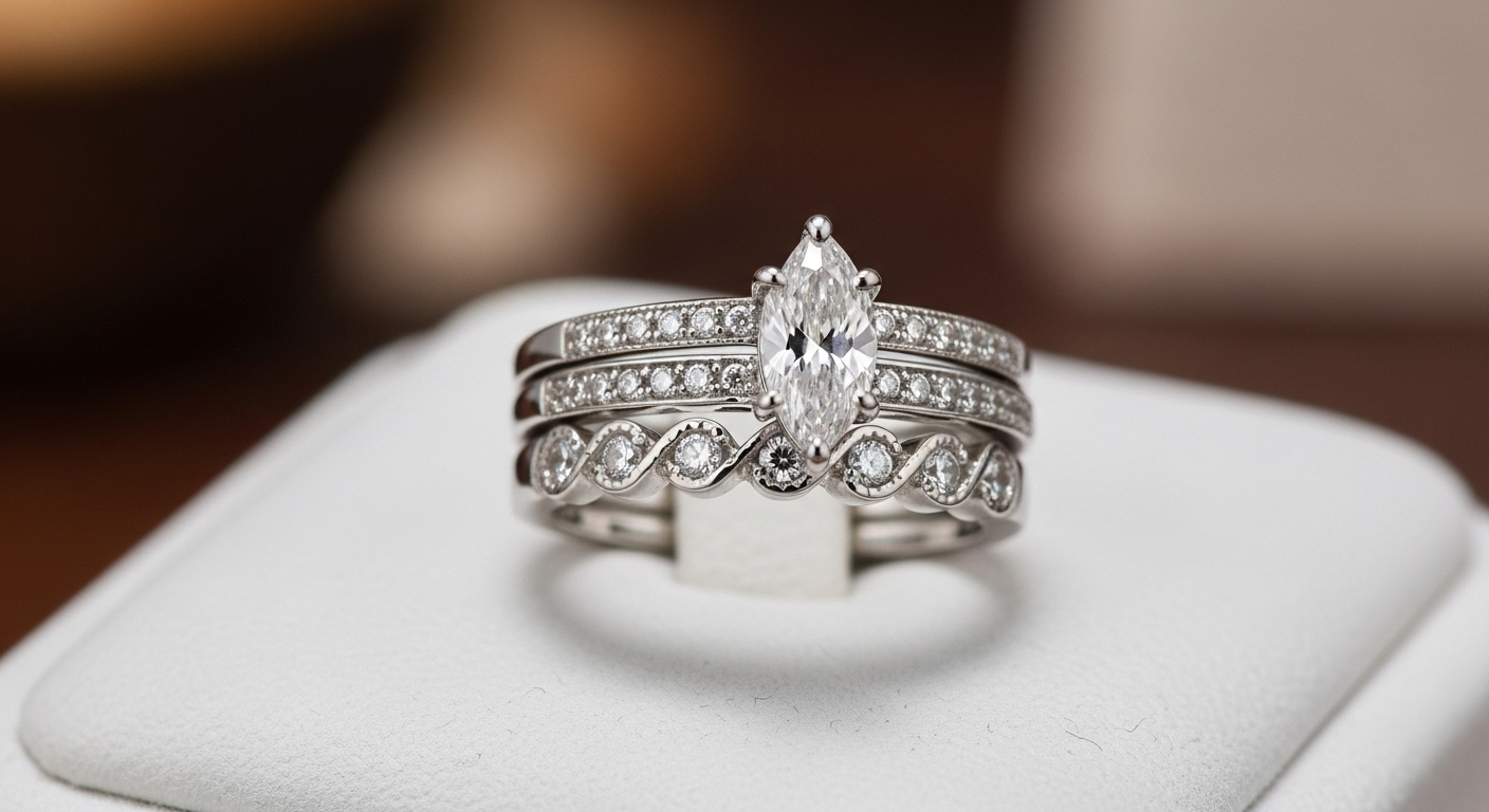 Silver Nesting Bridal Sets: Elegant, Stack able Rings